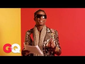 This is amazing- Young Thug reads the lyrics to “Best Friend” so you can actually understand them