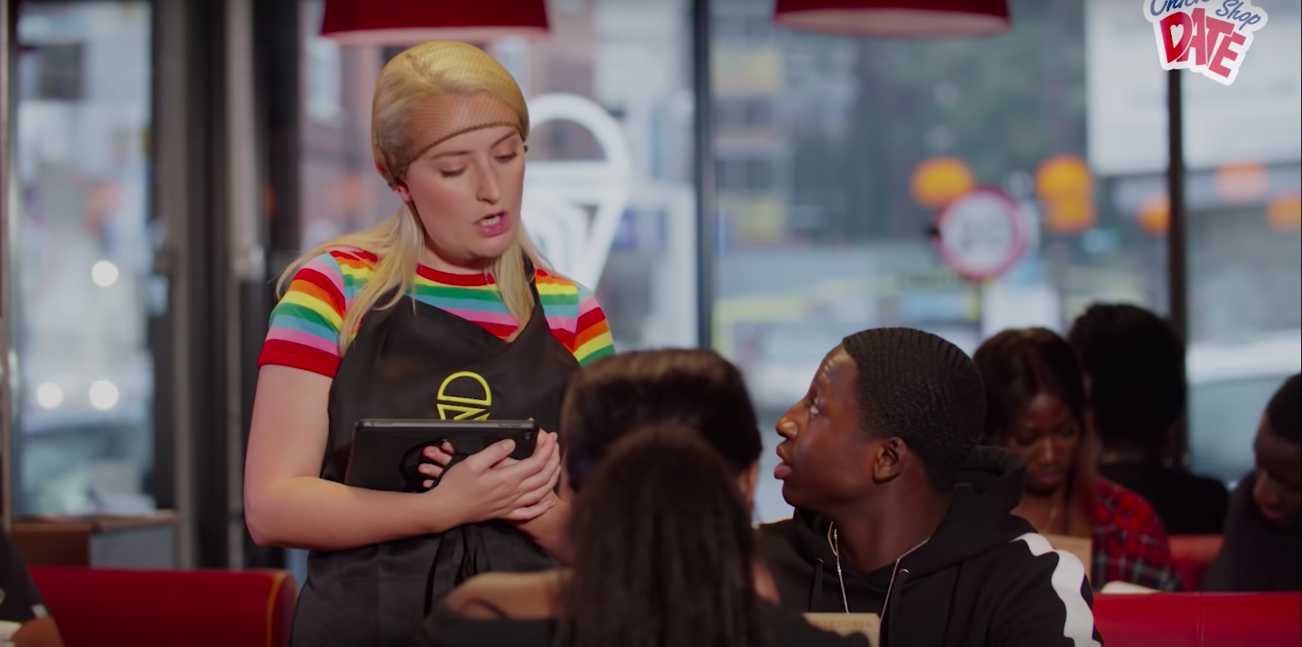 Watch Krept ask Amelia Dimoldenberg to do a shift at Crepes & Cones