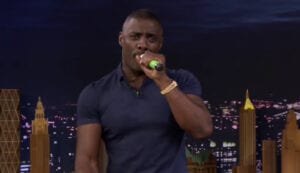 LMAO! Idris Elba gets hyped rapping 