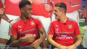 Arsenal's Alex Iwobi teaches Xhaka & Holding London slang