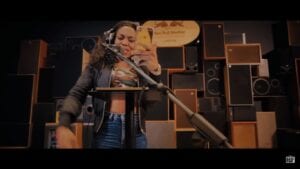 Lady Leshurr freestyles over her fan's beats