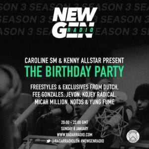 Kenny Allstar, Jevon, Kojey, Not3s, Micah Million & more get shelly on New Gen Radio