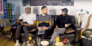 Watch Maya Jama chat with Poet & Vuj on 'FIFA & Chill'