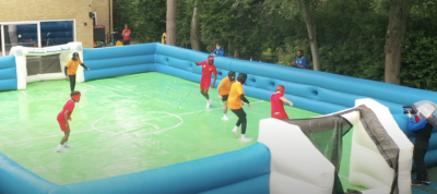 Watch What Went Down During Beta Squad's Fun Slip N Slide Football Tournament