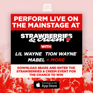 Win a chance to perform at Strawberries and Creem Festival with the 8Bars app!