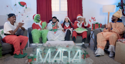 Maya Jama joins Beta Squad to play 'Mafia Game' in new Christmas-themed video