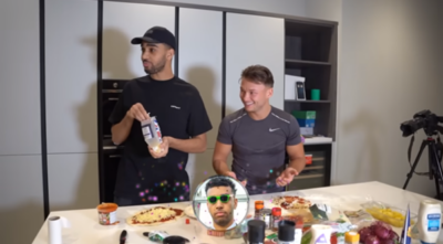 Johnny Carey challenges Niko Omilana to see who can chef the best pizza