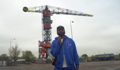 Watch what happened when Sharky spent 24 hours inside a crane hotel