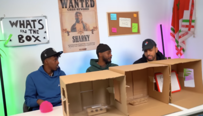 Watch Sharky, AJ & Niko attempt a mystery box challenge in new upload