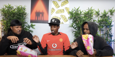 Watch AJ, Chunkz & Darkest try 'The Weirdest Foods on the Internet'
