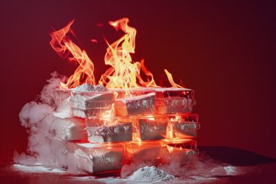 Police set fire to over £50m worth of cocaine