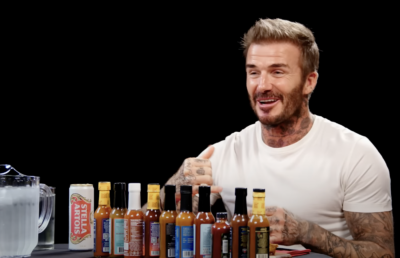 Watch David Beckham sweat on new 'Hot Ones' episode