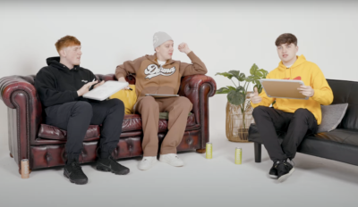 Watch Tays, Aitch & Angry Ginge face off in 'The Alphabet Game'