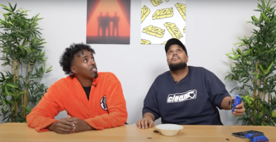 Watch AJ & Chunkz try the weirdest foods on the internet